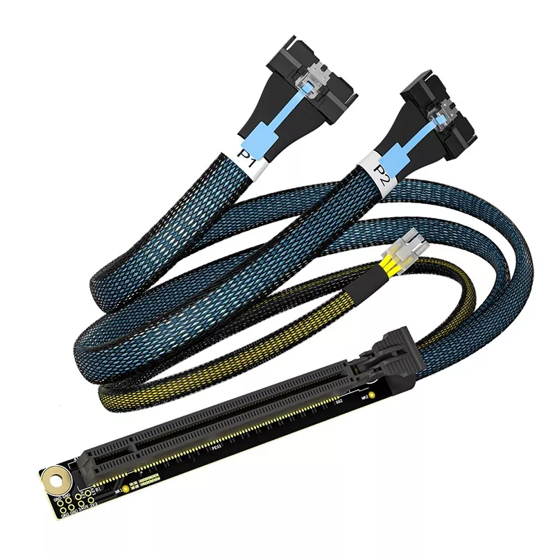 PCIe X16 till 2MCIO 8X-kabel
